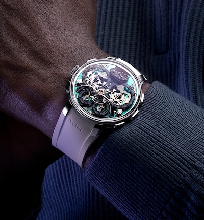 Image MB & F LM Sequential Flyback Evo Watch on man's wrist image