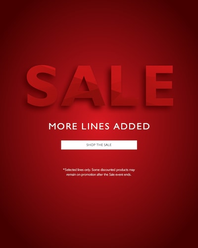 Sale Banner with text More Lines Added - Shop The Sale - Selected lines only. Some ticketed products may remain may remain on promotion after the Sale event ends. image
